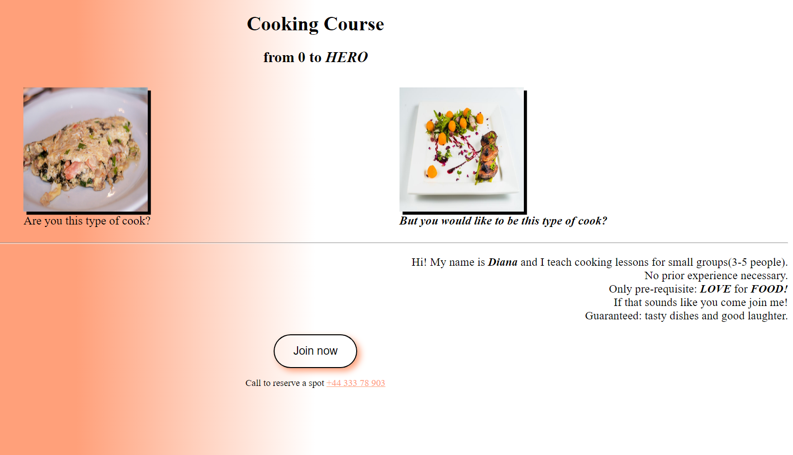 cooking course