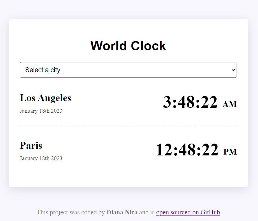 world clock